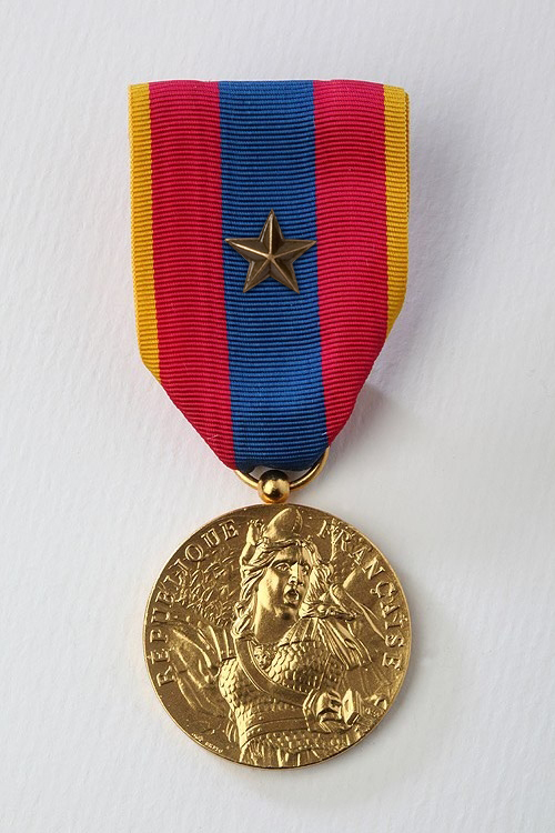 Médaille de la Défense nationale échelon or pour citation sans croix